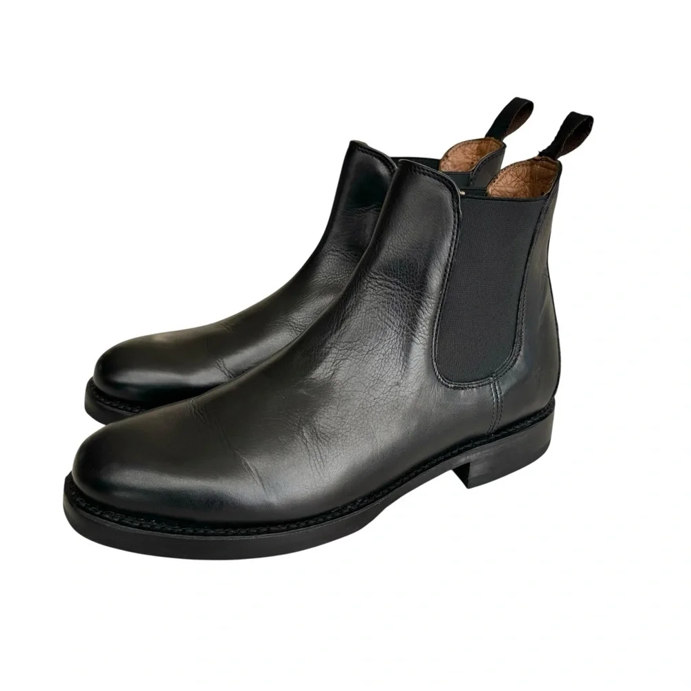 FRYE Dylan Chelsea Boots Black Leather Mens